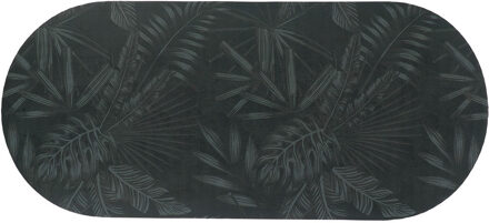 Badmat Dark Urban Oasis?- antislip?- extra lang - 45 x 100 cm - palm design - douchemat