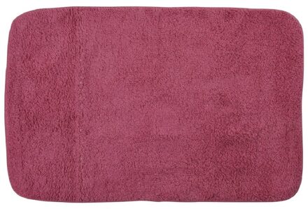 Badmat - donkerroze - katoen - 90 x 60 cm