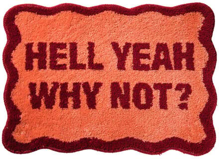 Badmat hell yeah why not - roze - 50x70 cm