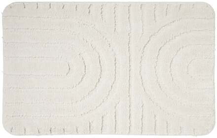 Badmat Lijnen - wit - 50x70 cm