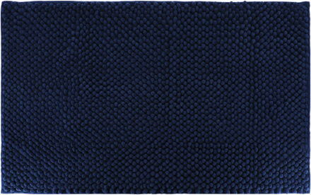 Badmat microfiber - absorberend - blauw - 50 x 80 cm