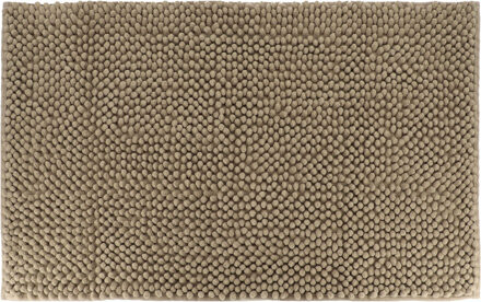 Badmat microfiber - absorberend - taupe - 50 x 80 cm