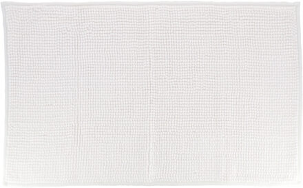 Badmat microfiber - absorberend - wit - 45 x 75 cm
