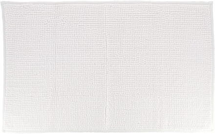 Badmat microfiber - absorberend - wit - 45 x 75 cm