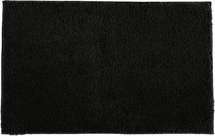 Badmat microfiber - absorberend - zwart - 50 x 80 cm