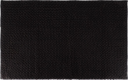 Badmat microfiber - absorberend - zwart - 50 x 80 cm