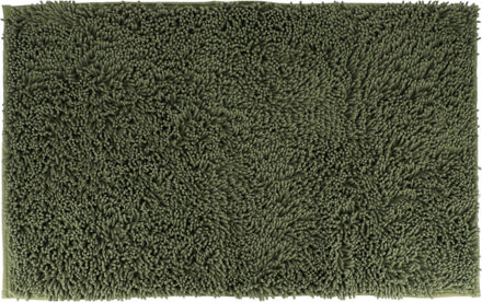Badmat microfiber - hoogpolig - groen - 50 x 80 cm - badkamer - antislip