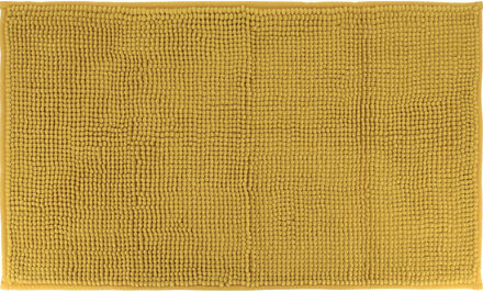 Badmat microfiber - laagpolig - absorberend - oker geel - 45 x 75 cm