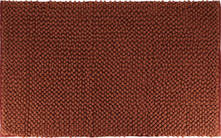 Badmat microfiber - laagpolig - koper - 50 x 80 cm - absorberend - antislip
