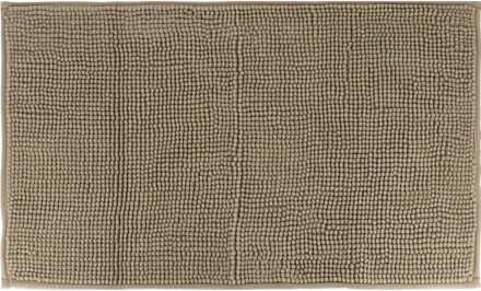 Badmat microfiber - laagpolig - taupe - 45 x 75 cm - absorberend - badkamer