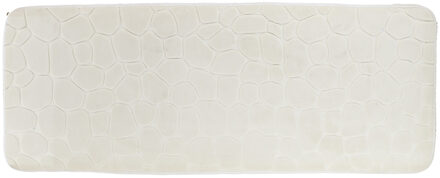 Badmat Pebble - Memory Foam - extra lang - creme wit - 45 x 120 cm - antislip
