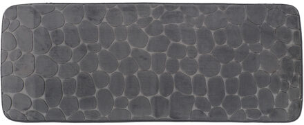Badmat Pebble - Memory Foam - extra lang - donkergrijs - 45 x 120 cm - antislip