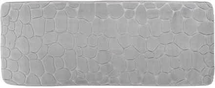 Badmat Pebble - Memory Foam - extra lang - lichtgrijs - 45 x 120 cm - antislip