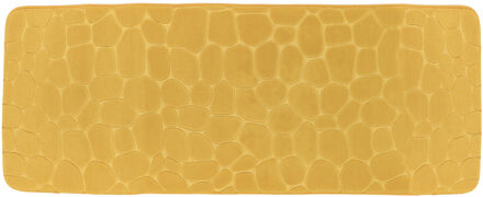 Badmat Pebble - Memory Foam - extra lang - okergeel - 45 x 120 cm - antislip