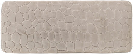 Badmat Pebble - Memory Foam - extra lang - taupe - 45 x 120 cm - antislip