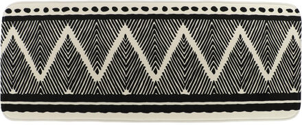 Badmat Tribal Lodge - grijs - antislip - microfiber - extra lang - 45 x 120 cm?