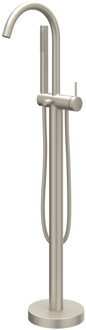 Badmengkraan IVY Bond Vrijstaand Met Draaibare Uitloop Slang 150 cm En Staaf Handdouche Geborsteld Nickel PVD