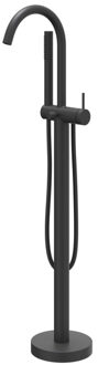Badmengkraan IVY Bond Vrijstaand Met Draaibare Uitloop Slang 150 cm En Staaf Handdouche Mat Zwart PED