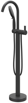 Badmengkraan IVY Pact Vrijstaand Met Draaibare Uitloop Slang 150 cm En 3-Standen Handdouche Mat Zwart PED