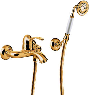 Badmengkraan Tres Clasic 1 Hendel Incl Handdouche en Doucheslang Goud