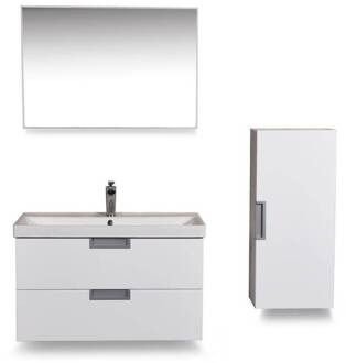 Badmeubel 80 cm Hoogglans Wit Aqua Splash