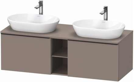 Badmeubel Duravit D-Neo Wand 140x55x45.9 cm Mat Basalt Grijs