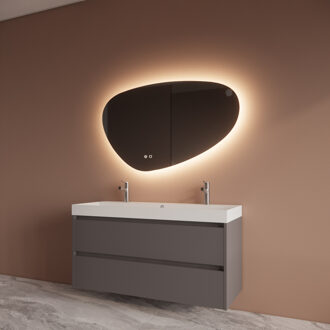 Badmeubelset BWS Riga Met Lako Wastafel Wit 120 cm Leigrijs Boss & Wessing