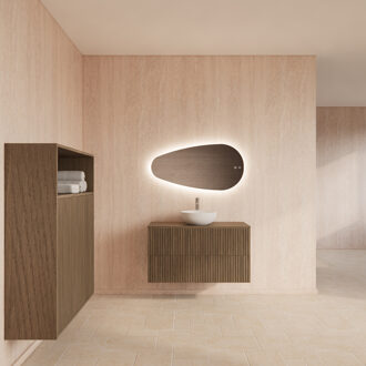 Badmeubelset Gliss Design Hybris Ash Grey 100 cm Met Waskom