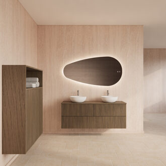 Badmeubelset Gliss Design Hybris Ash Grey 140 cm Met Waskom