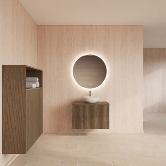 Badmeubelset Gliss Design Hybris Ash Grey 80 cm Met Waskom