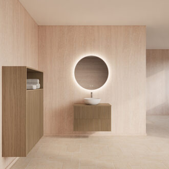 Badmeubelset Gliss Design Hybris Corn Silk 80 cm Met Waskom