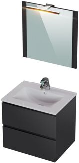 Badmeubelset Milenio 60cm Grijs Glanzend