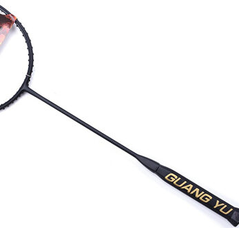 Badminton Racket Professionele Carbon Badminton Racket 22-28 Lbs Gratis Grips Geregen 6U 72G, 7U 62G Donkergrijs