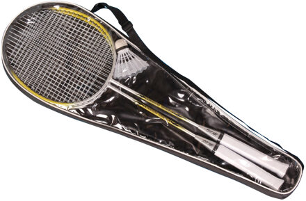 Badminton set met shuttle en draagtas - Badmintonsets Multikleur
