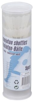 Badminton shuttles - 10x - wit - kunststof - 7 cm - shuttles voor spel/vakantie/camping