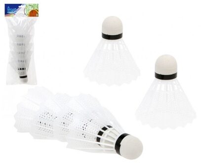 Badminton shuttles - 12x - wit - badmintonnen - shuttles
