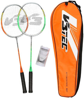 Badmintonracket - oranje,zilver,zwart,wit