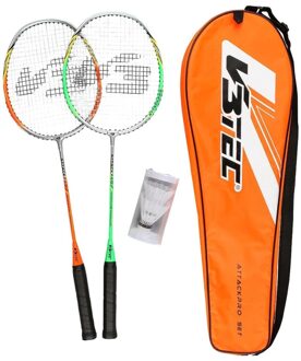 Badmintonracket - oranje,zilver,zwart,wit