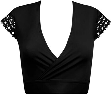 Badmode Ajourage Couture Brassiere top zwart ABA3915 - 38