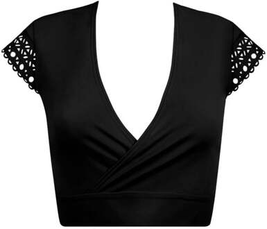 Badmode Ajourage Couture Brassiere top zwart ABA3915 - 40