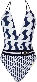 Badmode Badpak Cruise for ever Marineblauw/ wit ABB9776 - 42