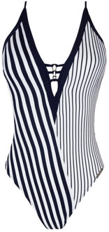 Badmode Badpak Rayure En Ligne blauw/wit ABB9785 - 42