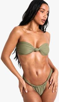 Badmode Essentials: Bandeau Bikini Top, Khaki - 36