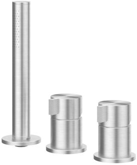 Badrandcombinatie IVY Tribe 3-gats Mengkraan Met Uittrekbare Handdouche Zonder Uitloop Geborsteld RVS316 IVY