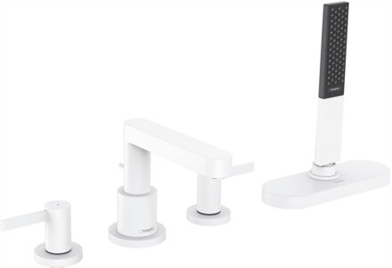Badrandmengkraan Finoris HansGrohe 4-Gats Met SBox Mat Wit