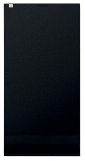 Badstof organic cotton handdoek - maat One size Zwart