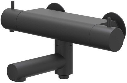 Badthermostaatkraan IVY Bond Opbouw Omstel Met Draaibare Baduitloop Met Omstel Cooltouch Mat Zwart PED IVY