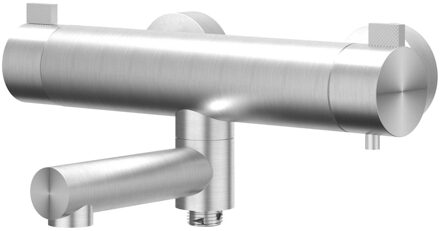 Badthermostaatkraan IVY Tribe Opbouw Omstel Met Draaibare Baduitloop Met Omstel Geborsteld RVS316 IVY