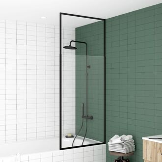 Badwand Expandable 75x153-202cm Zwart