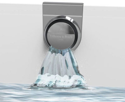 badwaste met toevoer en overloop voor Oberon 2.0 chroom of wit